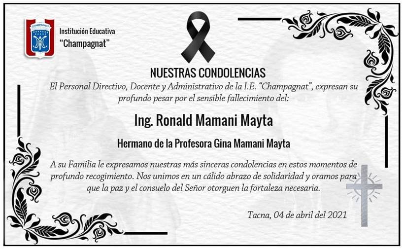 condolencias Yina Mamani 